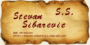 Stevan Šibarević vizit kartica